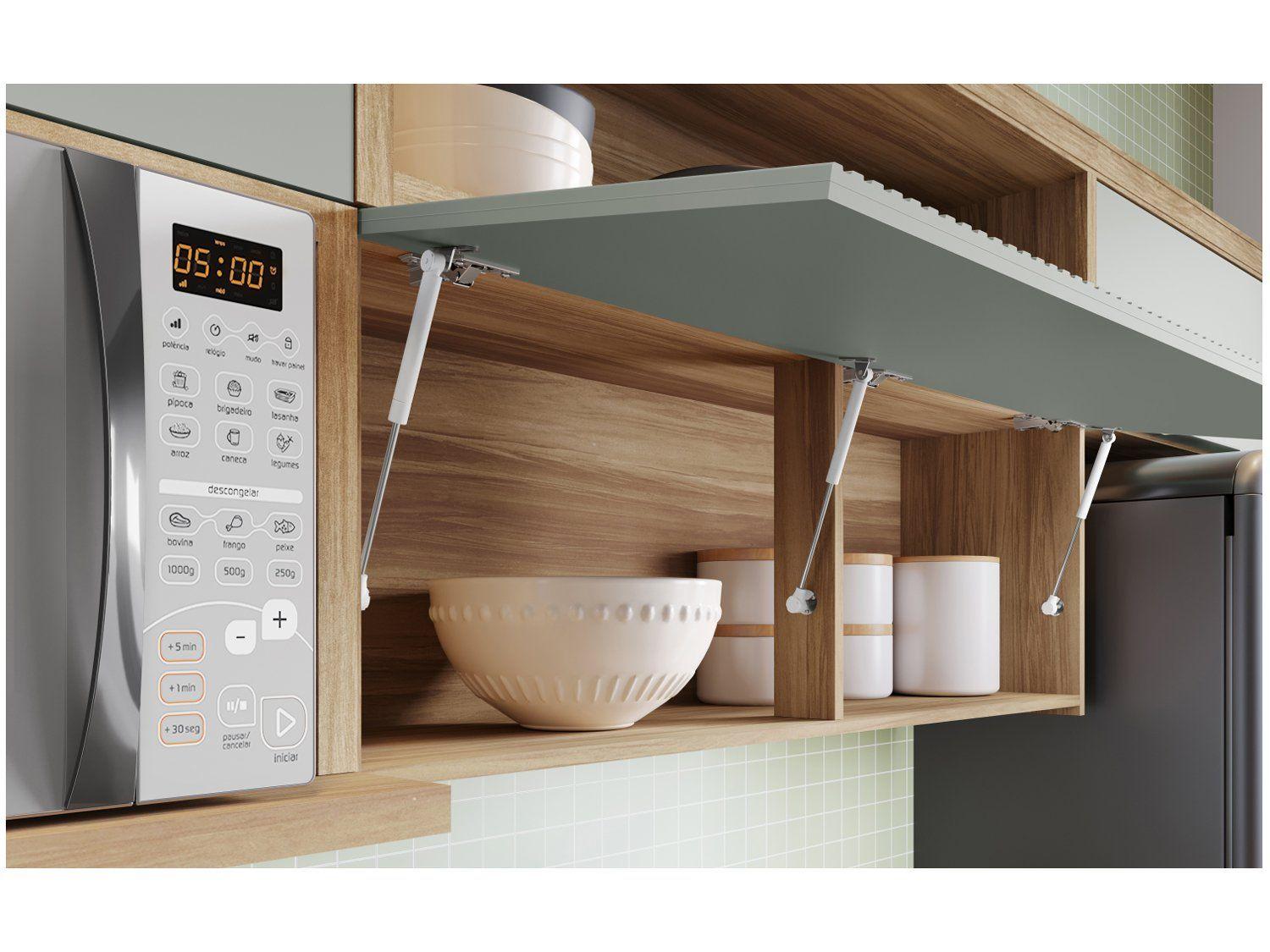 Cozinha Completa Nesher Duquesa 100% MDF com Balcão 5 Portas 4 Gavetas
