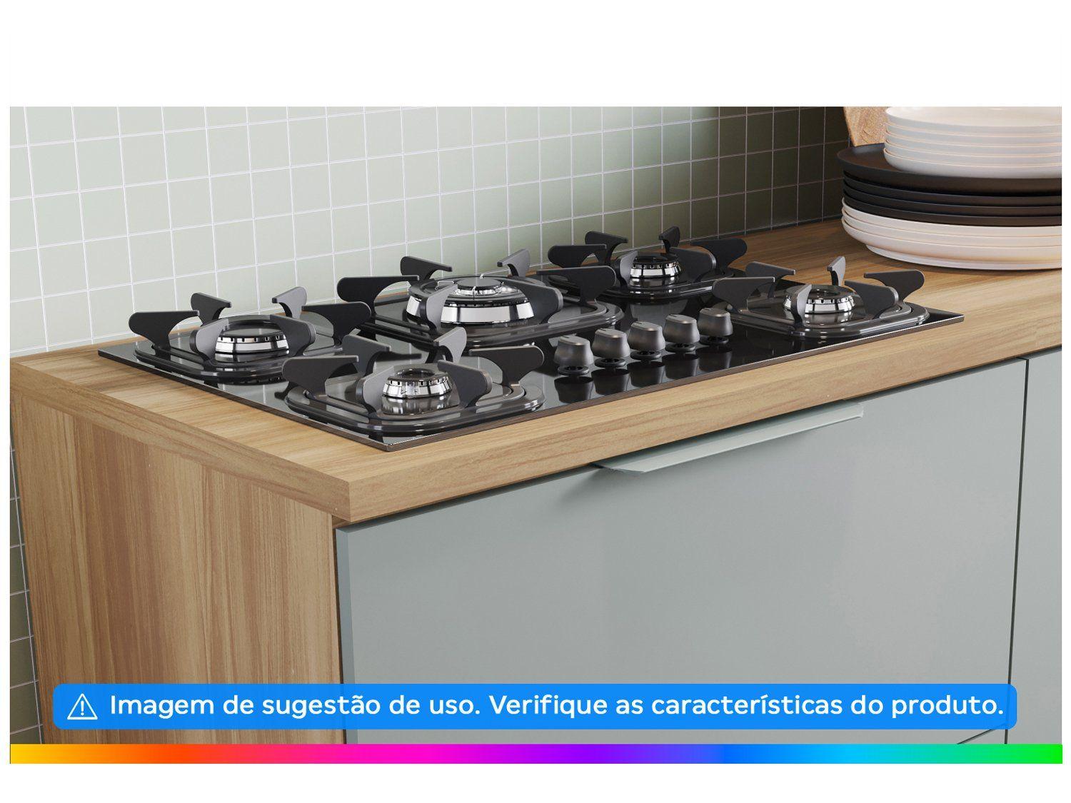 Cozinha Completa Nesher Duquesa 100% MDF com Balcão 5 Portas 4 Gavetas