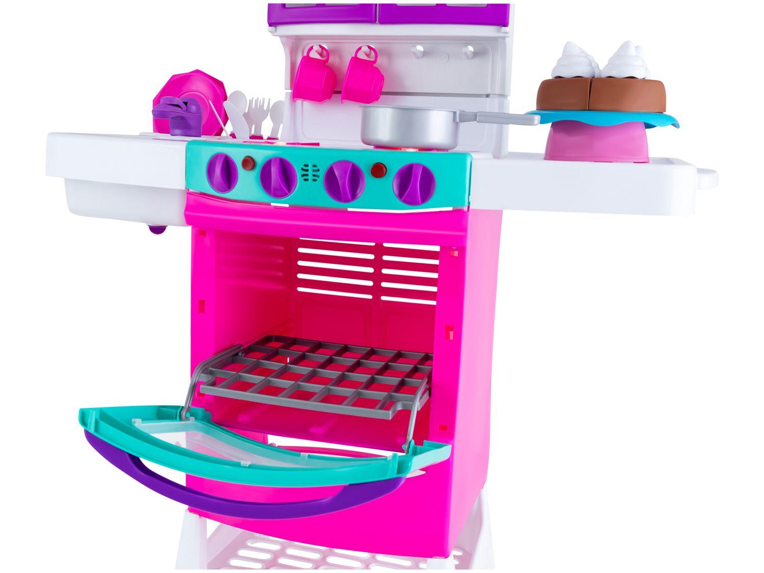 Cozinha Infantil Meg Doll Emite Som e Luzes