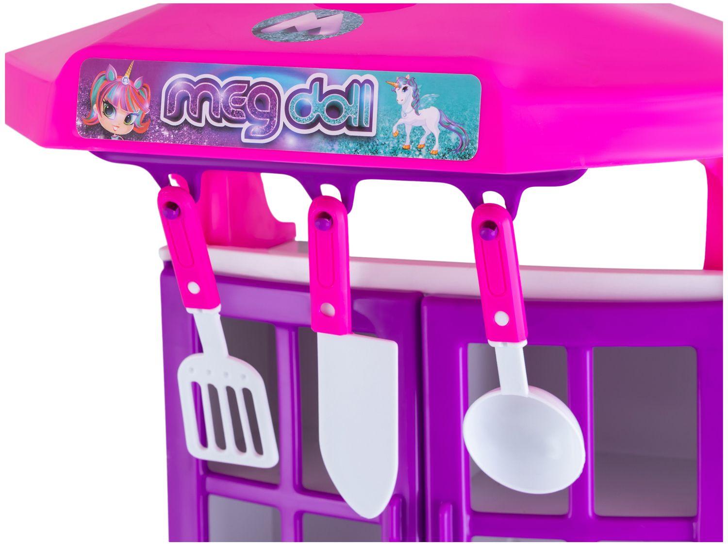 Cozinha Infantil Meg Doll Emite Som e Luzes
