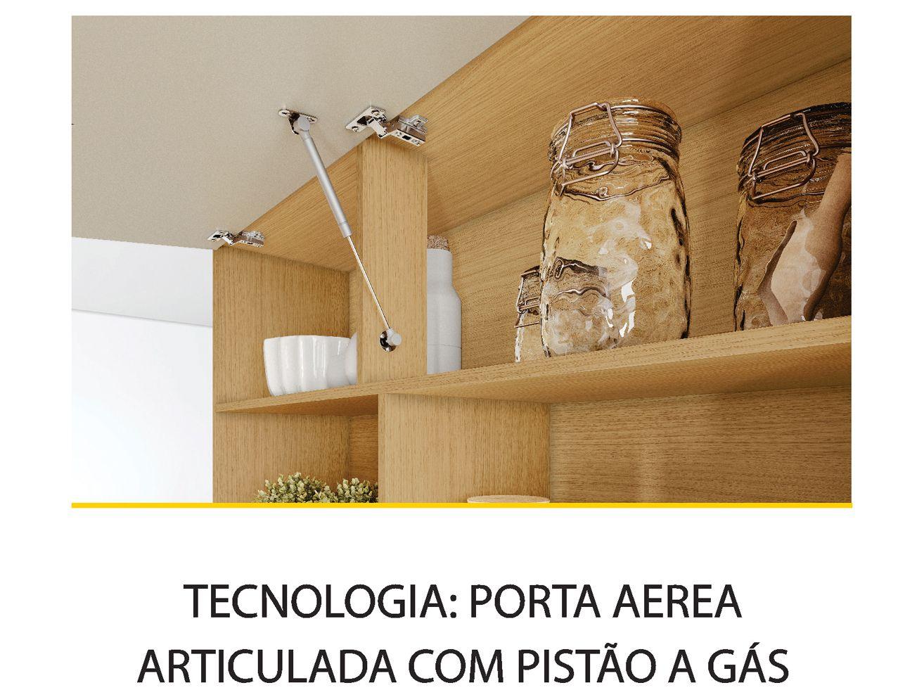 Cozinha Modulada Nesher Nobreza com Balcão 7 Portas 2 Gavetas 100% MDF