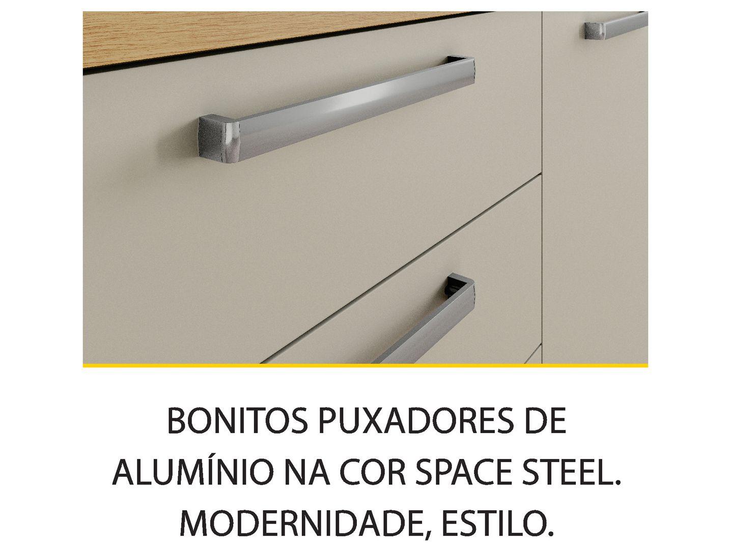 Cozinha Modulada Nesher Nobreza com Balcão 7 Portas 2 Gavetas 100% MDF