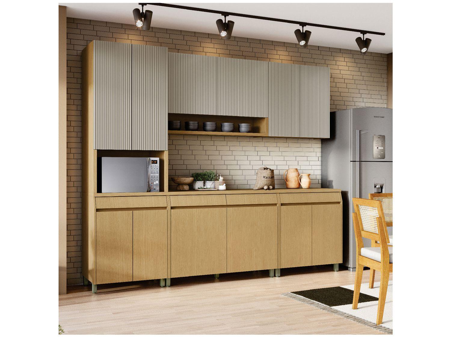 Cozinha Modulada Nesher Simone Mendes 8 Portas 1 Gavetas 100% MDF