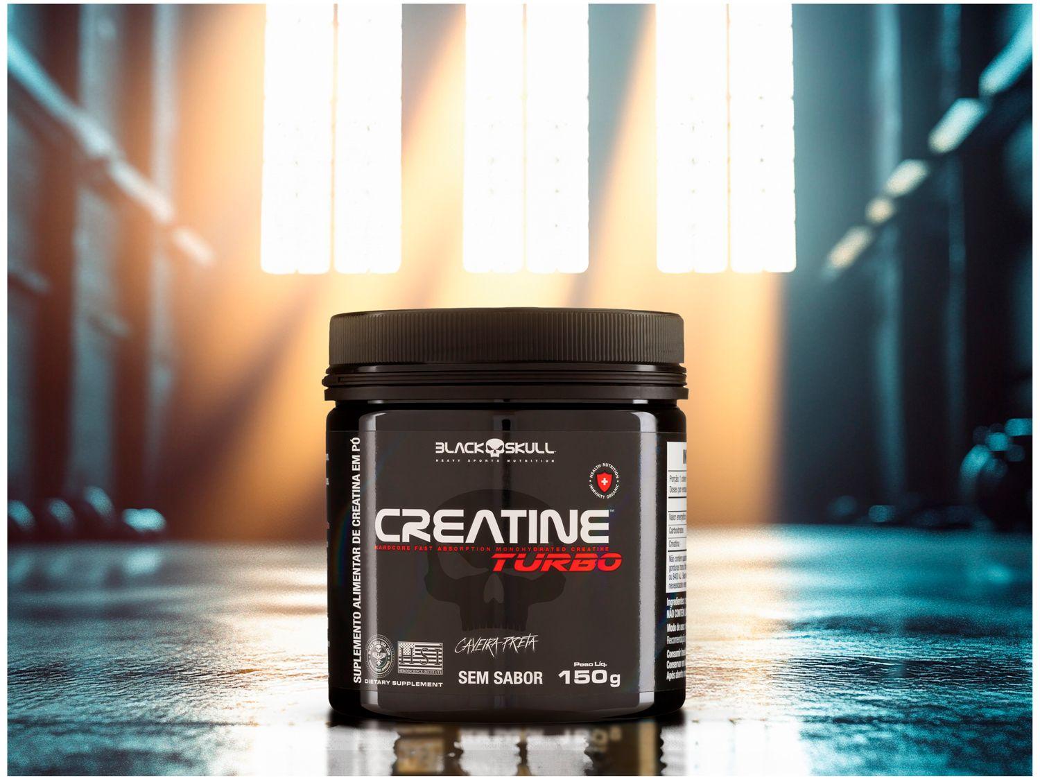 Creatina Mono-hidratada Black Skull em Pó 150g sem Sabor