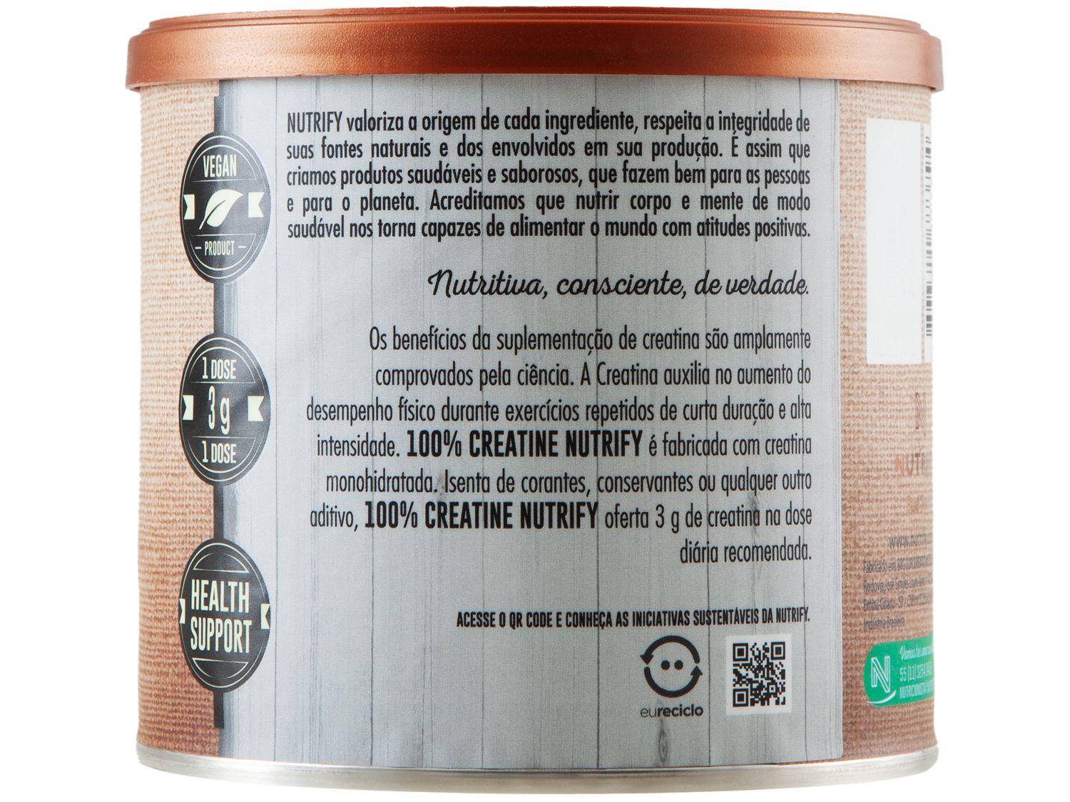 Creatina Mono-hidratada Nutrify 100% Creatine em Pó 300g Natural