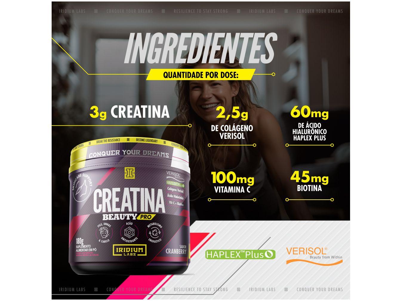 Creatina Monohidratada Iridium Labs Beauty Pro