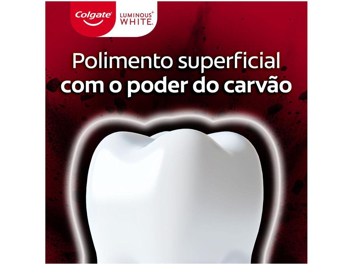 Creme Dental Clareador Colgate White Carvão Ativado Luminous 70g 4 Unidades