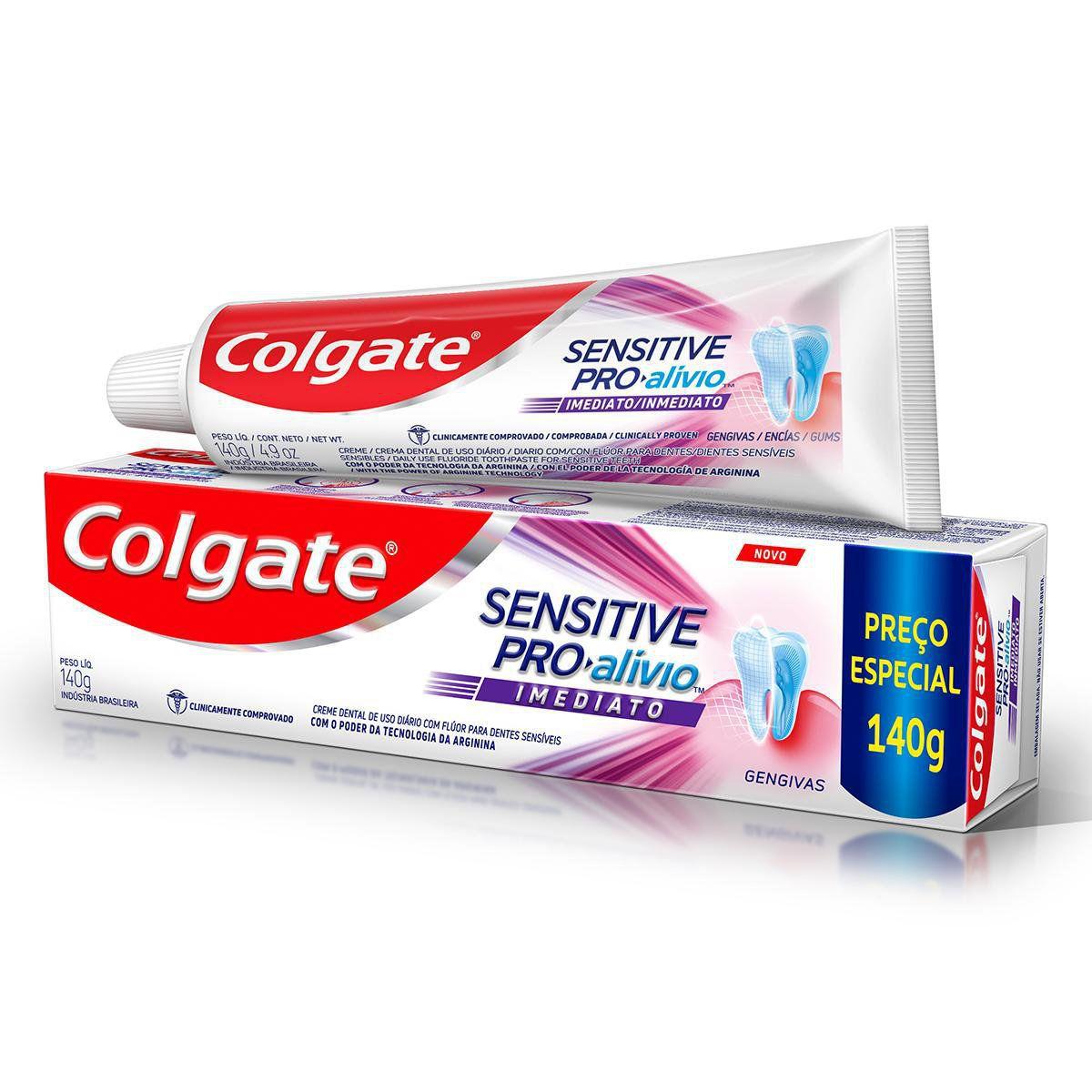 Creme Dental Colgate Sensitive Pro-Alívio Gengiva 140g - Creme e Gel ...
