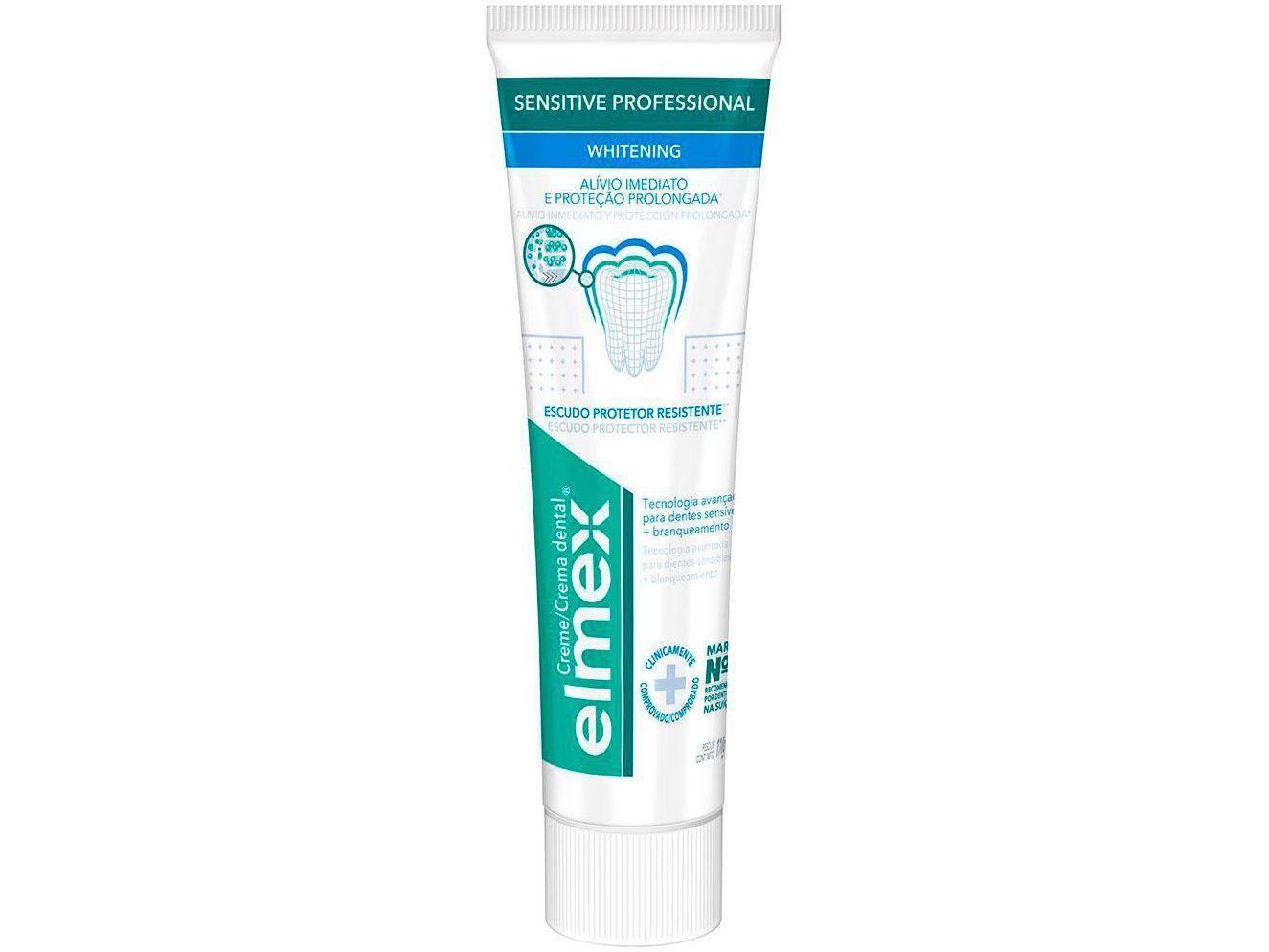 Creme Dental para Dentes Sensíveis Elmex Sensitive Professional Whitening 110g