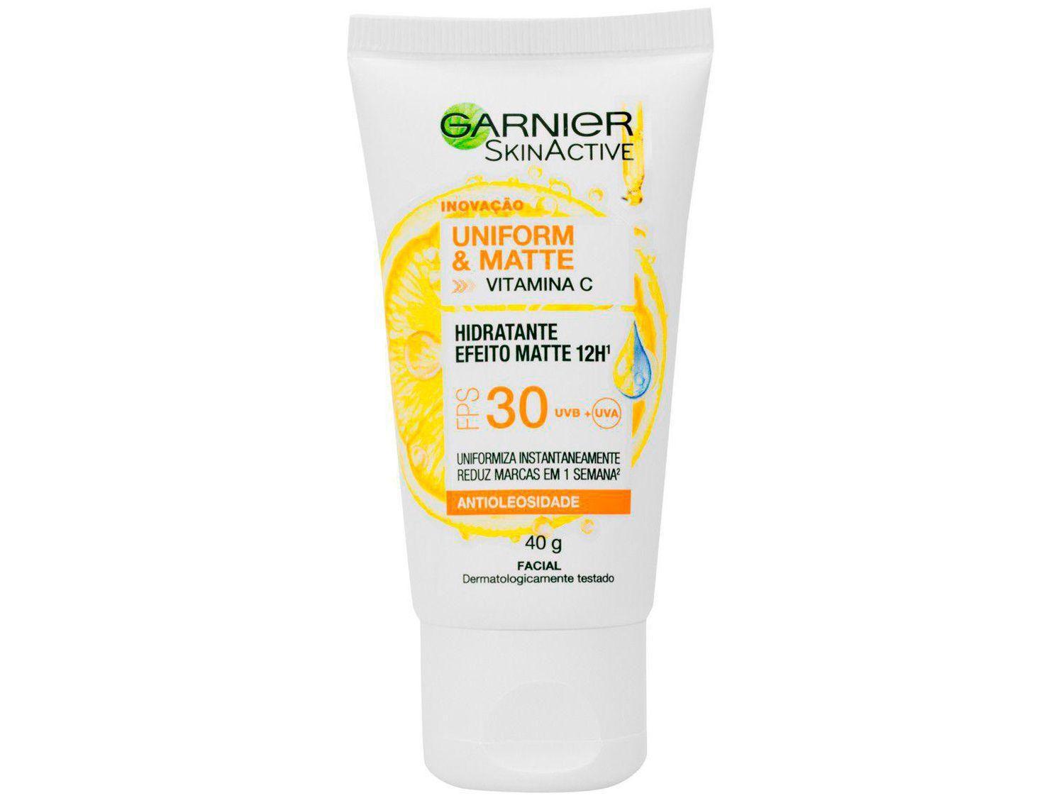 Creme Hidratante Facial Garnier Uniform&Matte Skin Active 30 FPS 40g Cuidados com o Corpo