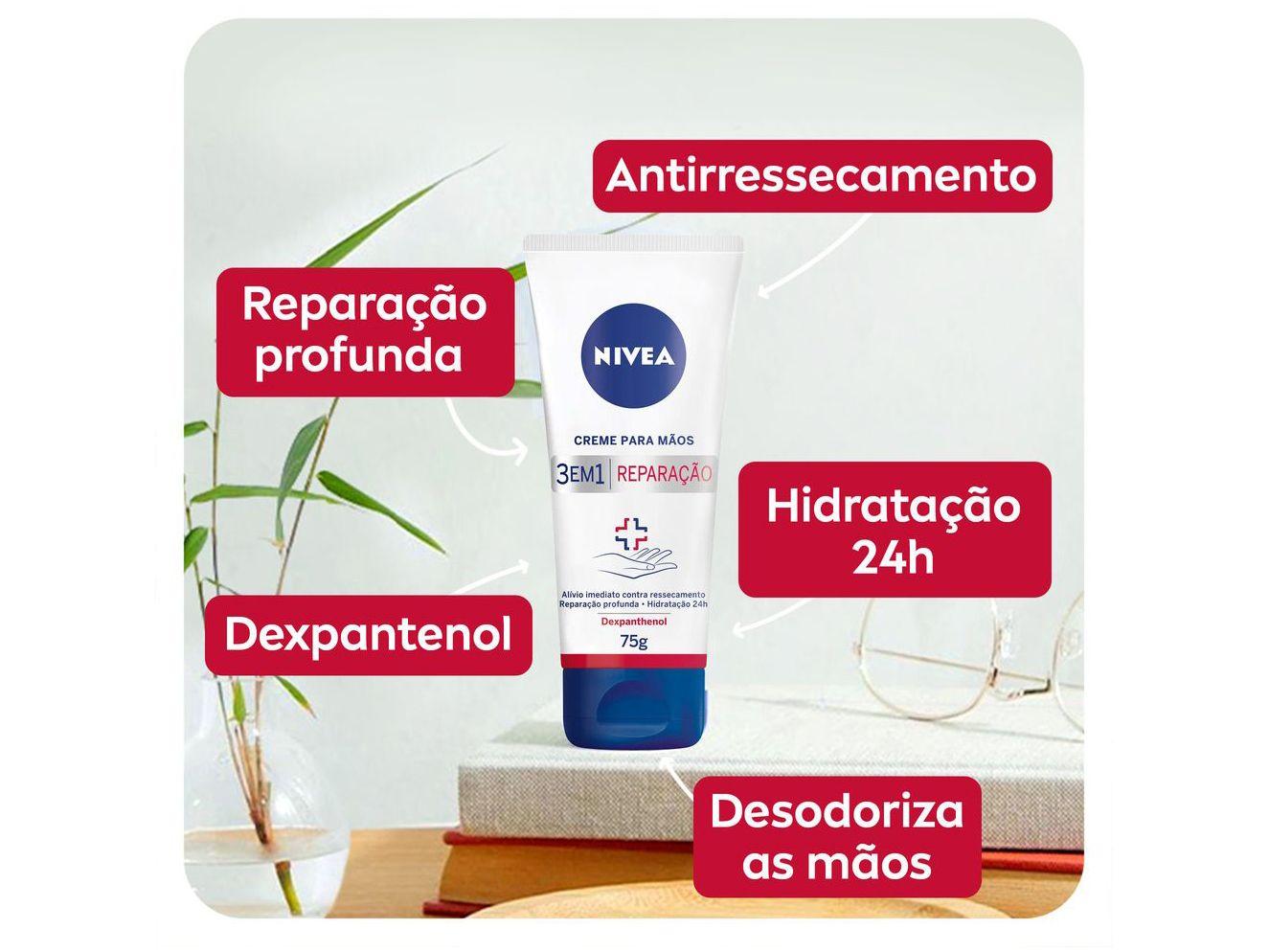 Creme Hidratante para Mãos Nivea 3 em 1 Reparação