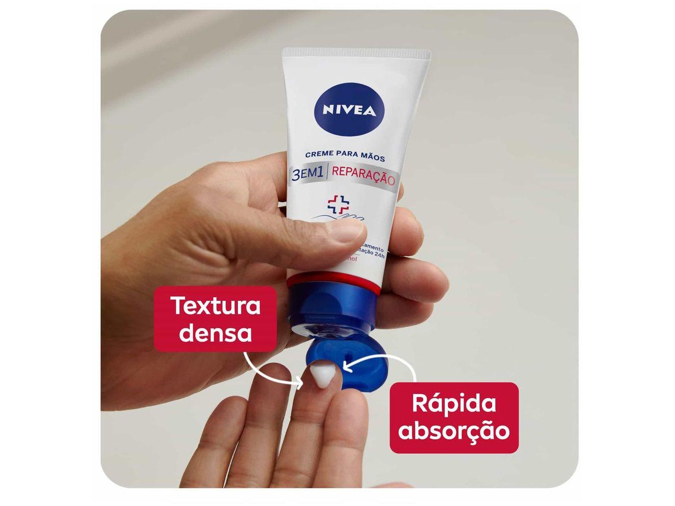 Creme Hidratante para Mãos Nivea 3 em 1 Reparação