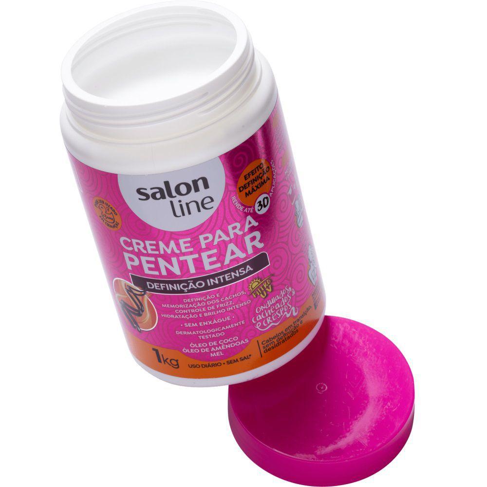 Creme Para Pentear Definicao Intensa Cabelos Em Transicao Adulto E Infantil 1kg Salon Line Creme De Pentear Magazine Luiza