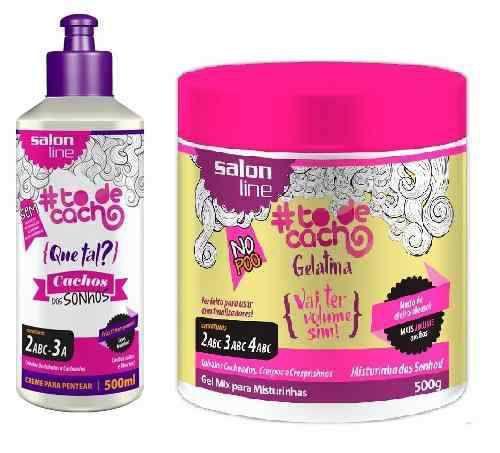 Creme Para Pentear To De Cachos 500ml Sonhos Gelatina 550g Salon Line Desembaracante Magazine Luiza