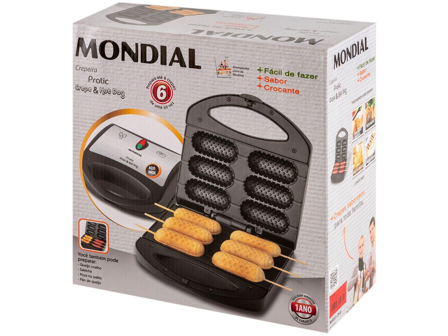 Crepeira Elétrica Mondial Pratic Crepe & Hot Dog