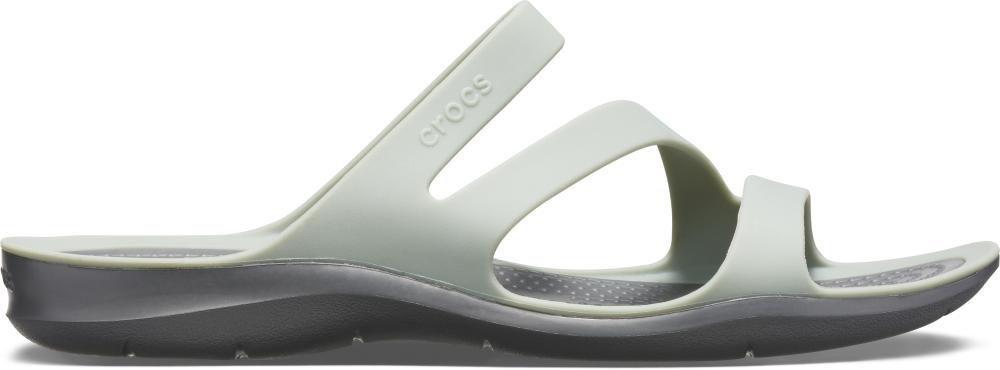 dusty green crocs