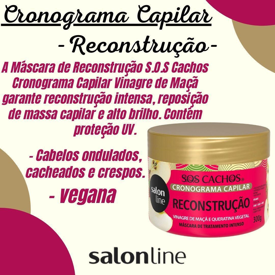 Cronograma Capilar Mascara De Tratamento Intenso Reconstrucao Sos Cachos Queratina Vegetal 300g Salon Line Mascara Capilar Magazine Luiza