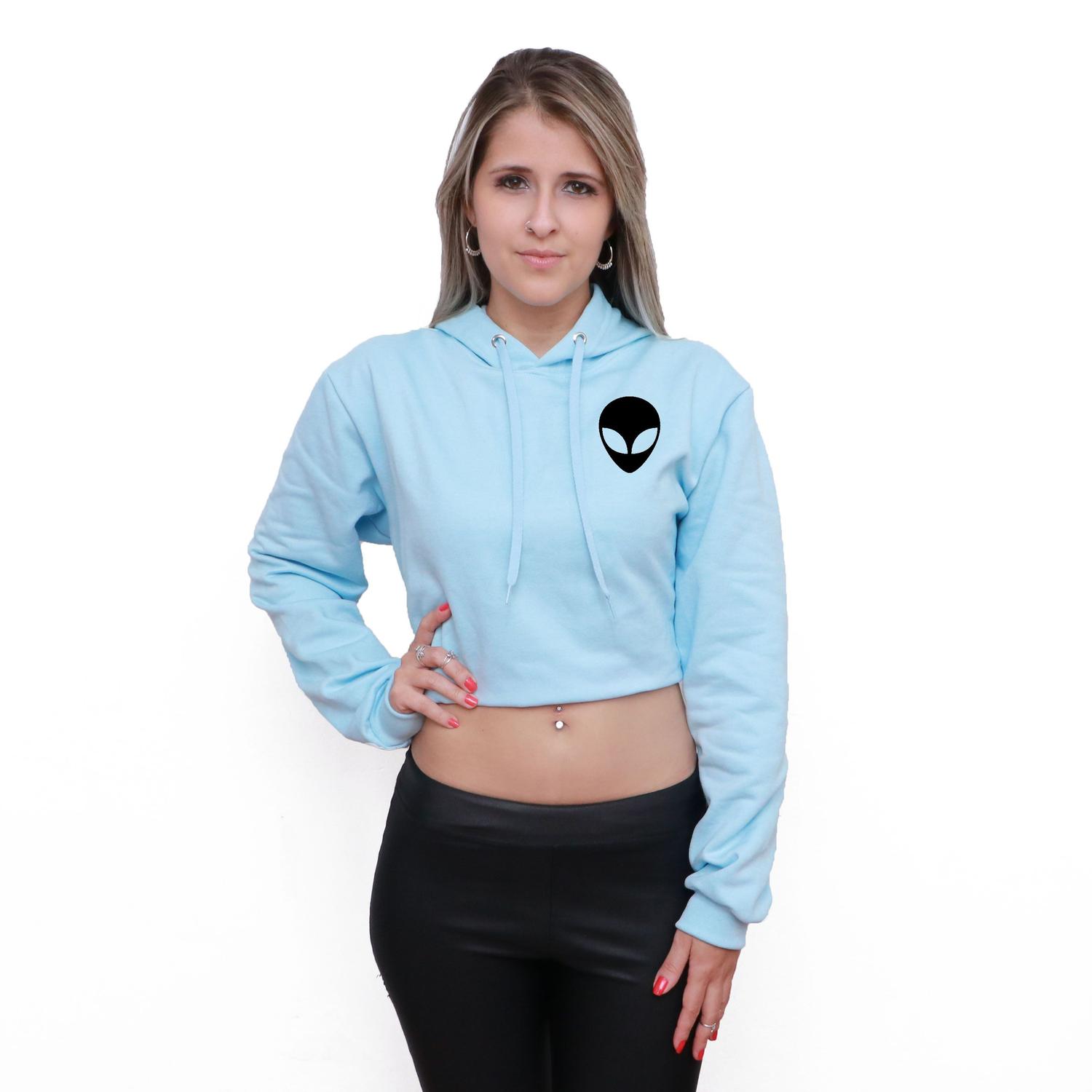 cropped yoga moletom com capuz