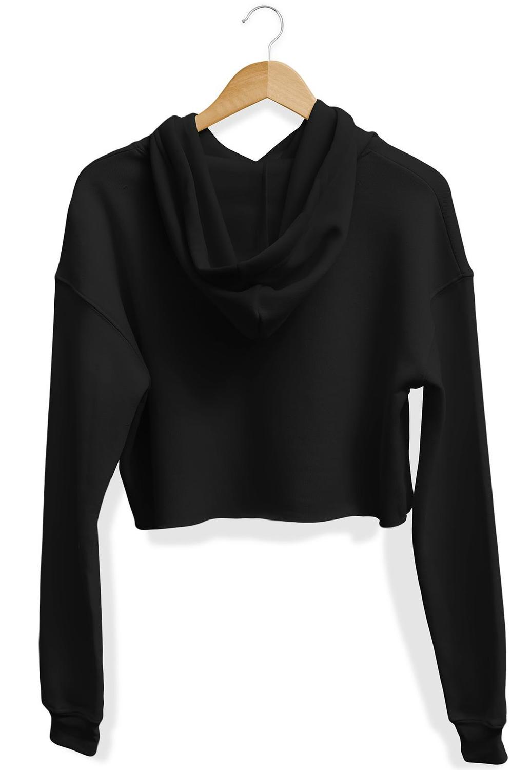 cat ear crop top moletom com capuz