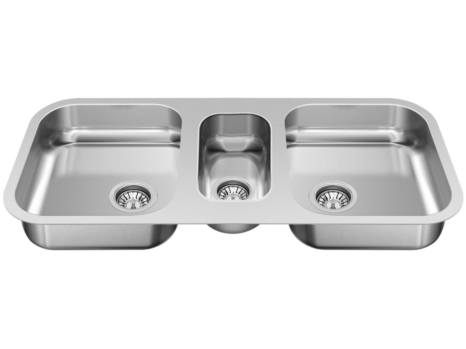 Cuba para Cozinha GhelPlus Tripla Inox de Embutir