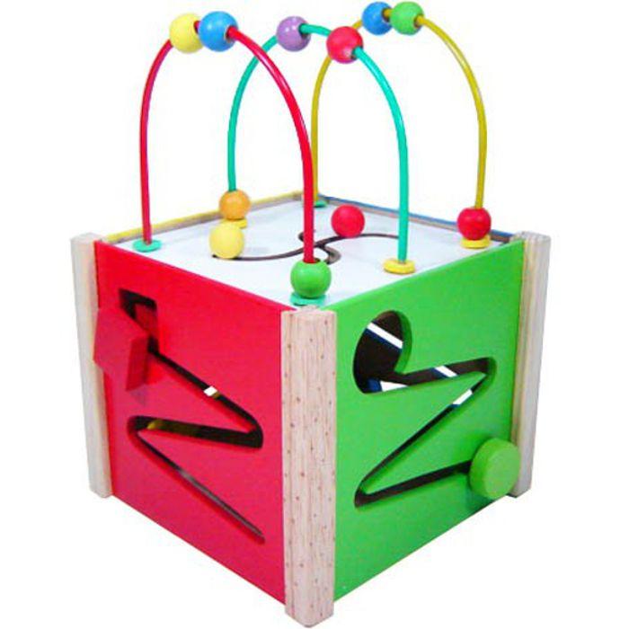 Cubo de Atividades com Aramado - Madeira - Multicolorido - Bem Infantil ...