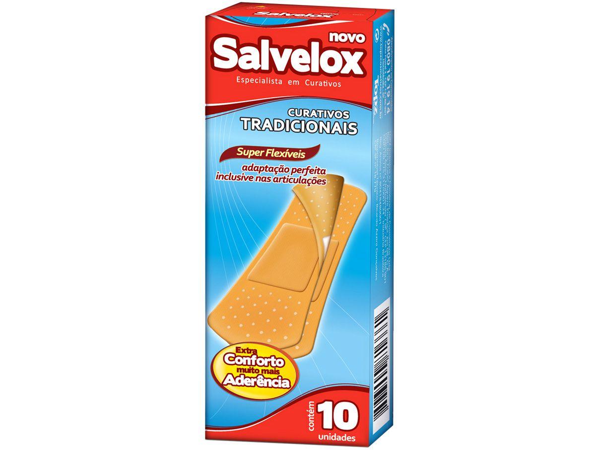 Curativo Antisséptico Adesivo Salvelox - 1 Caixa com 10 Unidades