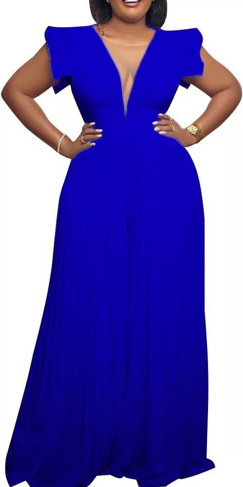 Terracota MacacÃ£o Luxo D2903-Macacão Festa Evento Luxo Decote