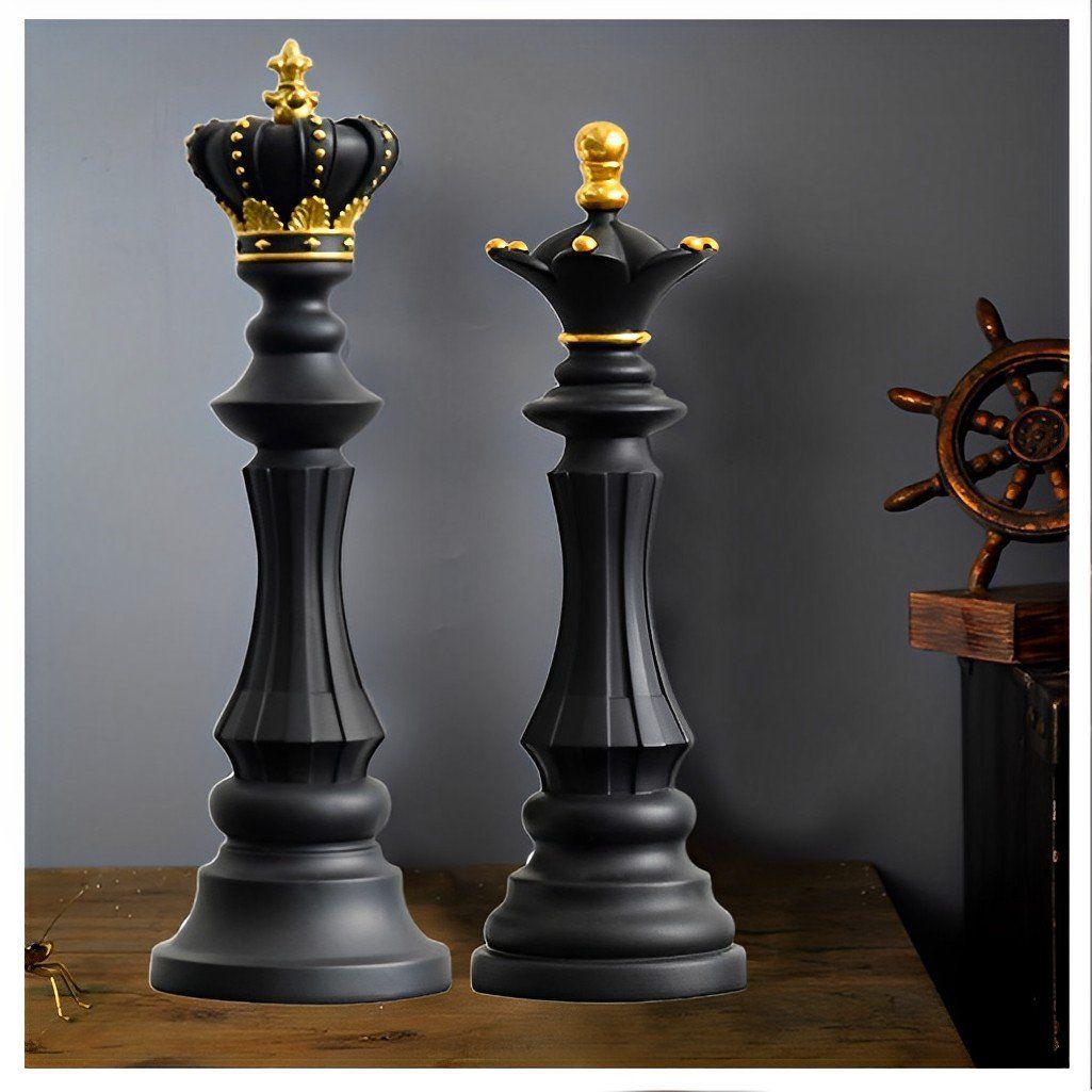 Decoração Peças De Xadrez Rei Rainha E Cavalo Escultura Média Estátua -  Gici Decor - Objetos de Decoração - Magazine Luiza