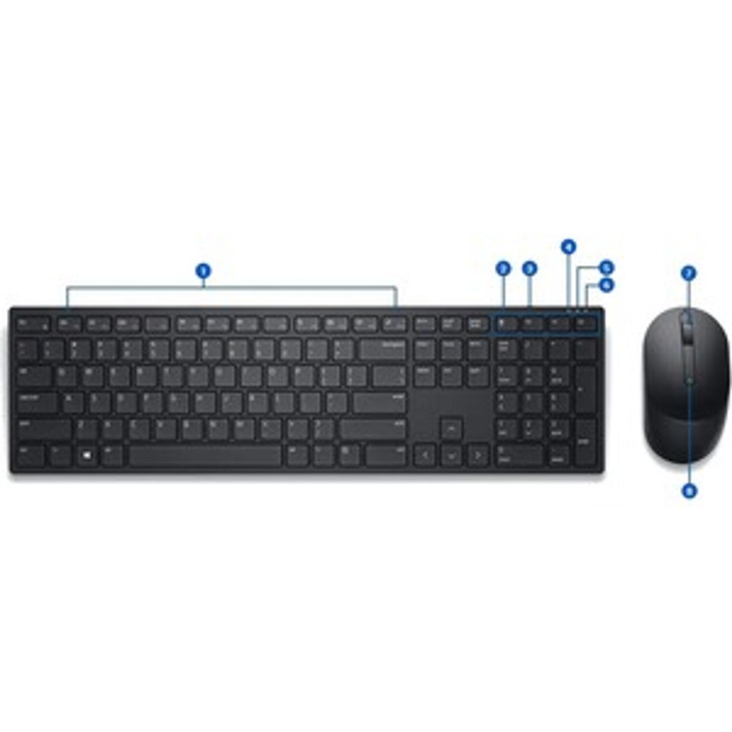 Imagem de Dell EMC KIT TECLADO E MOUSE DELL WIRELESS KM5221W - PRETO