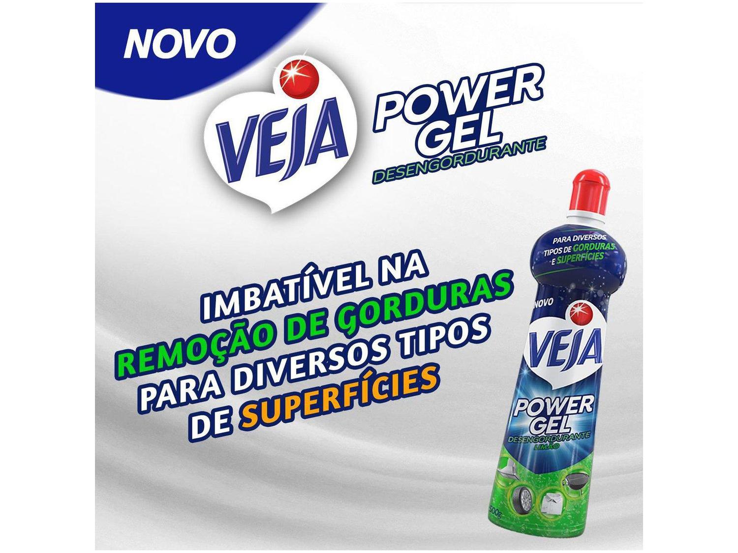 Desengordurante Veja Power Gel Limão