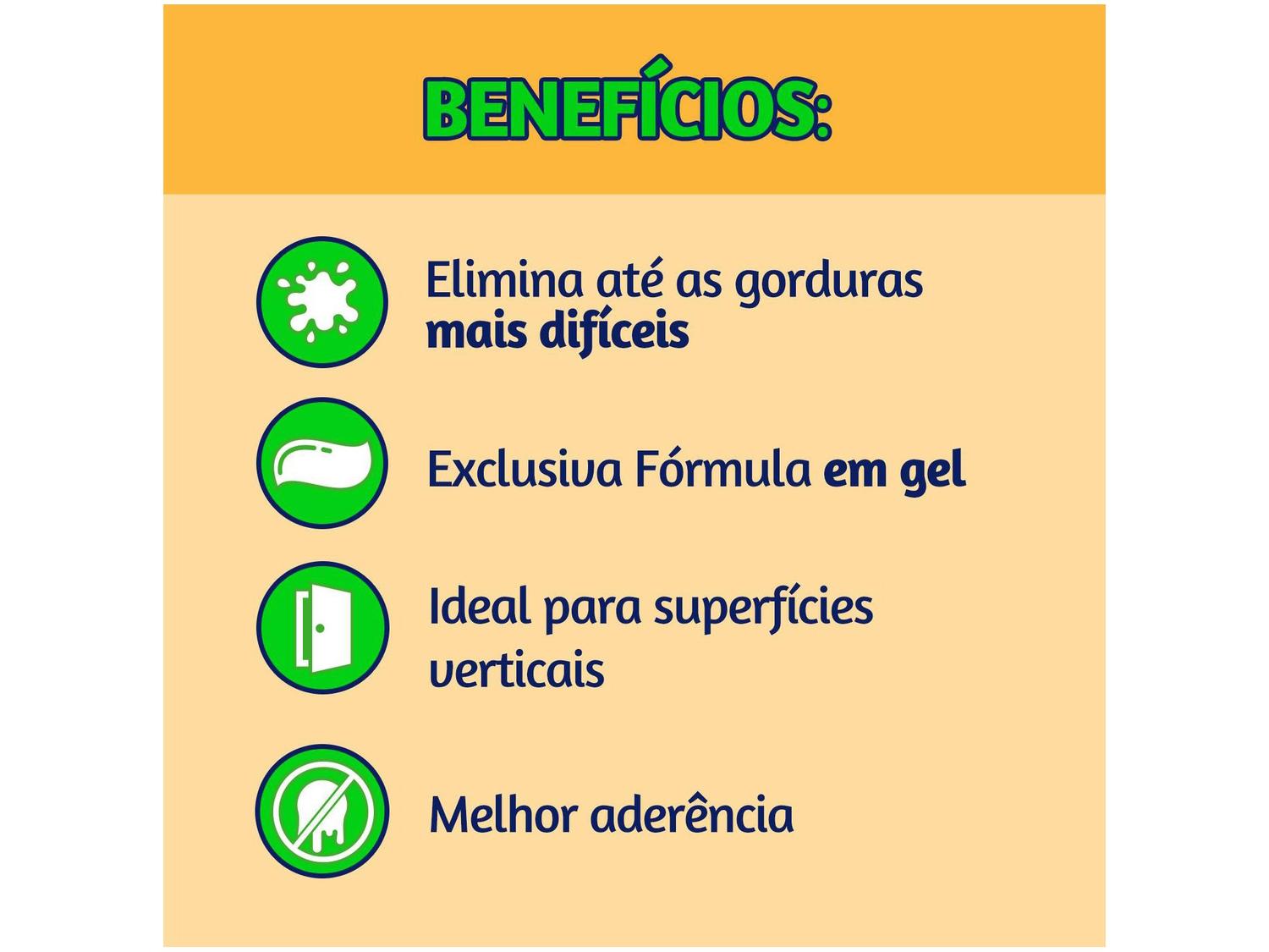 Desengordurante Veja Power Gel Limão
