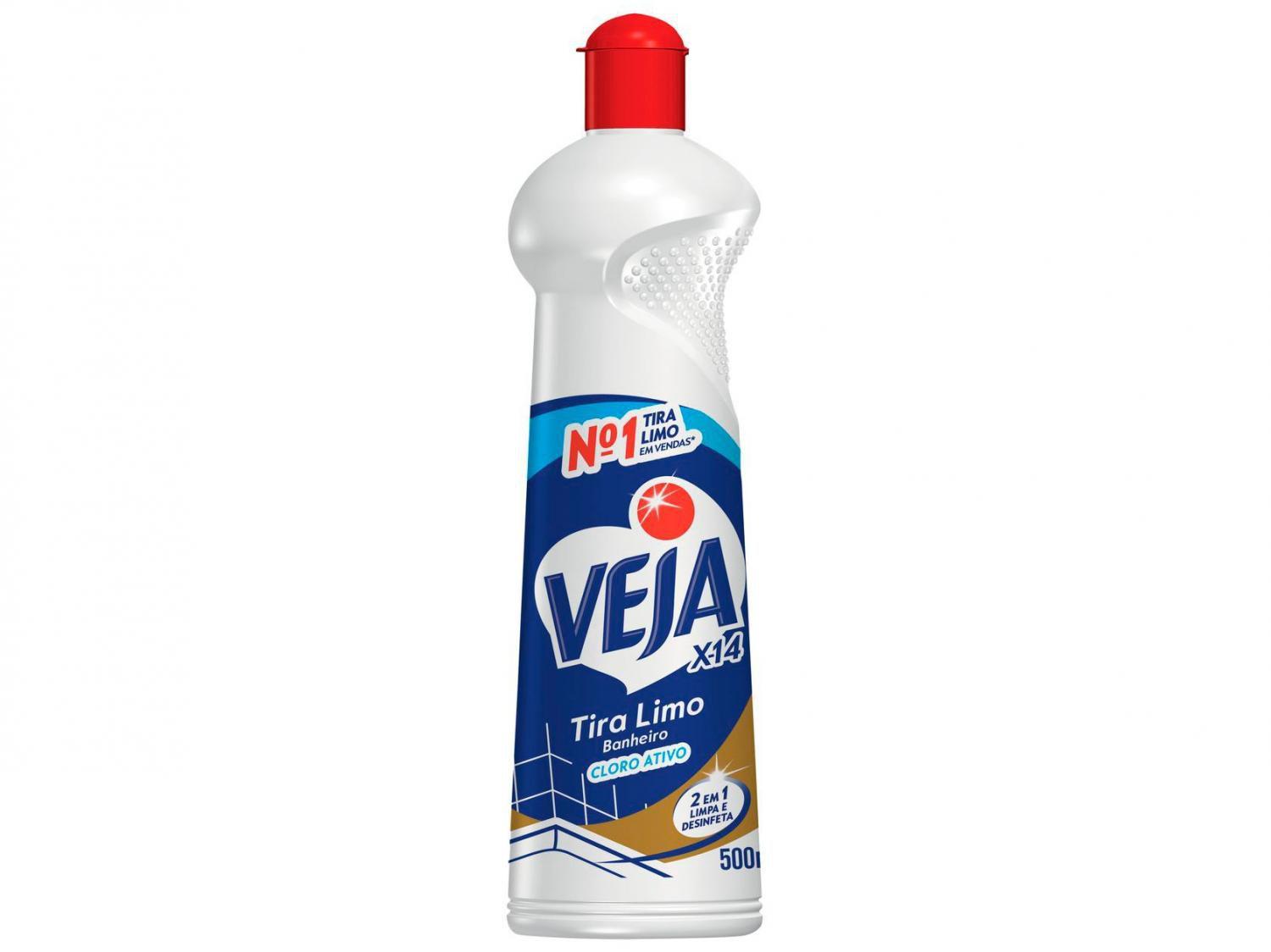 Desengordurante Veja X14 2 em 1 Tira Limo - Cloro Ativo 500ml