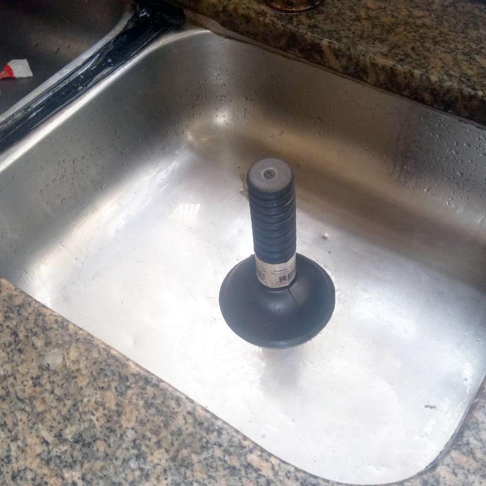 Desentupidor de Pia de Mão Pequeno Preto Em Borracha Kit 3 - Medem ...