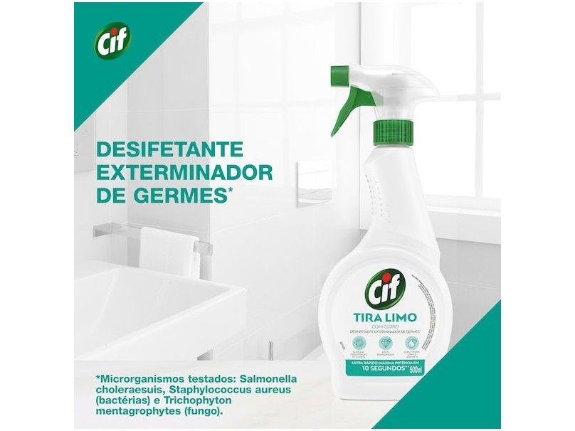 Desinfetante de Banheiro Especialista Spray Cif Tira Limo Com Cloro 500ml
