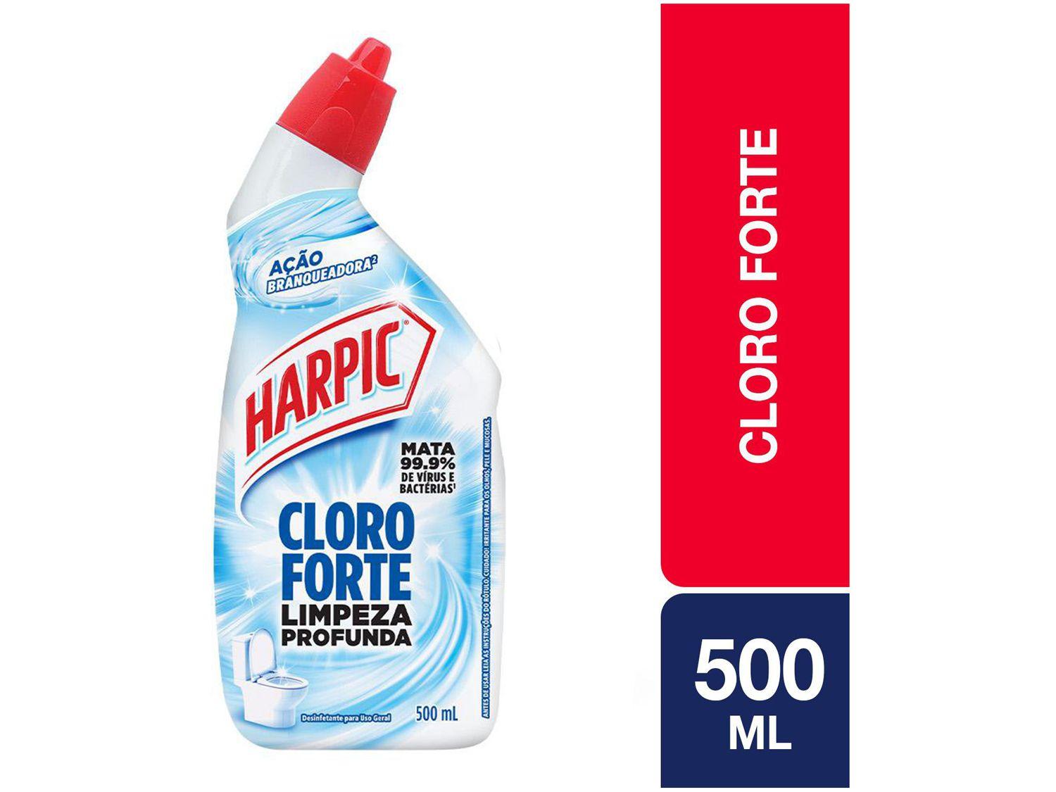Desinfetante Líquido para Banheiro Cloro Forte Limpeza Profunda 500ml