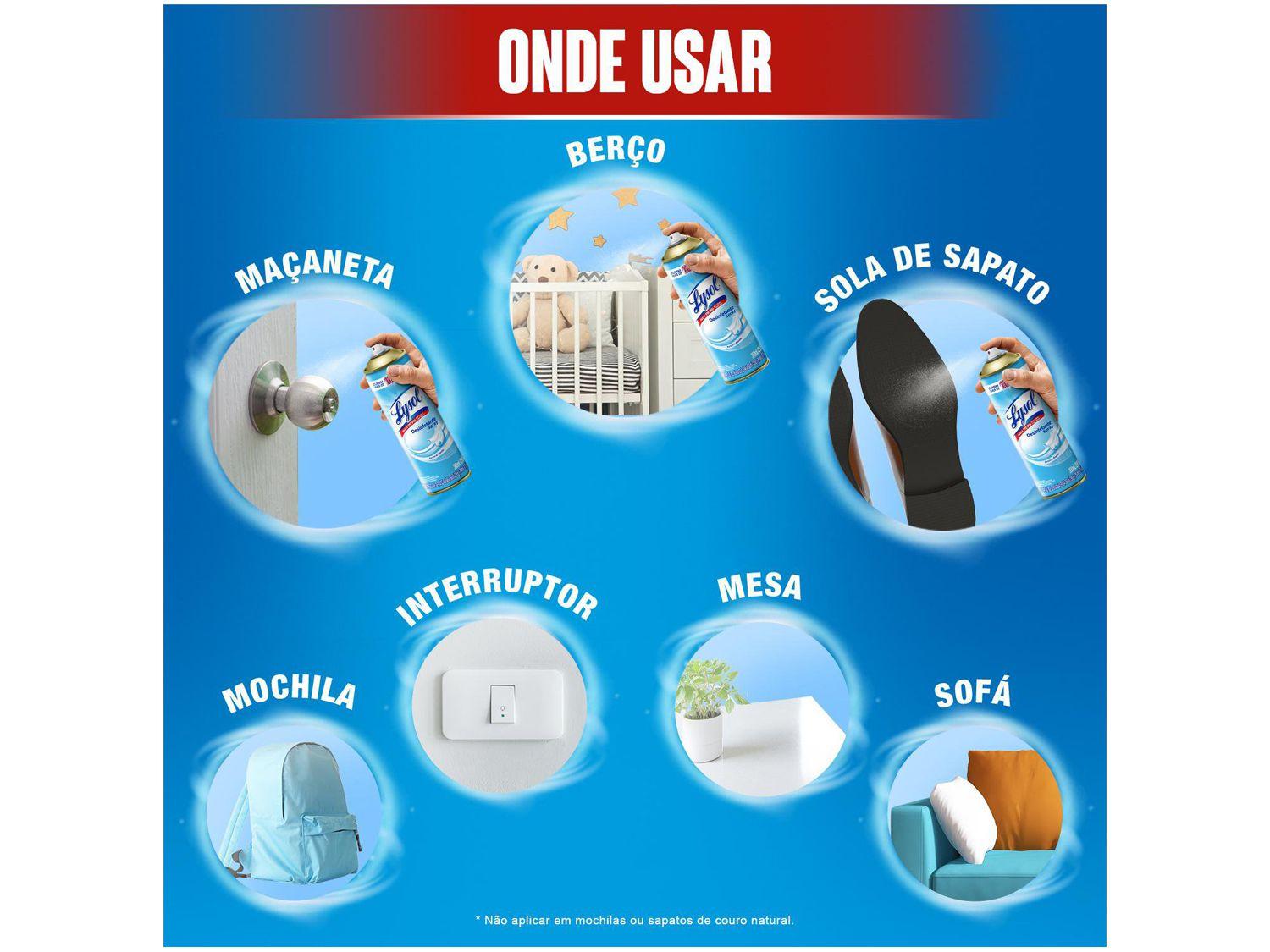 Desinfetante Spray Lysol Pureza do Algodão 360ml