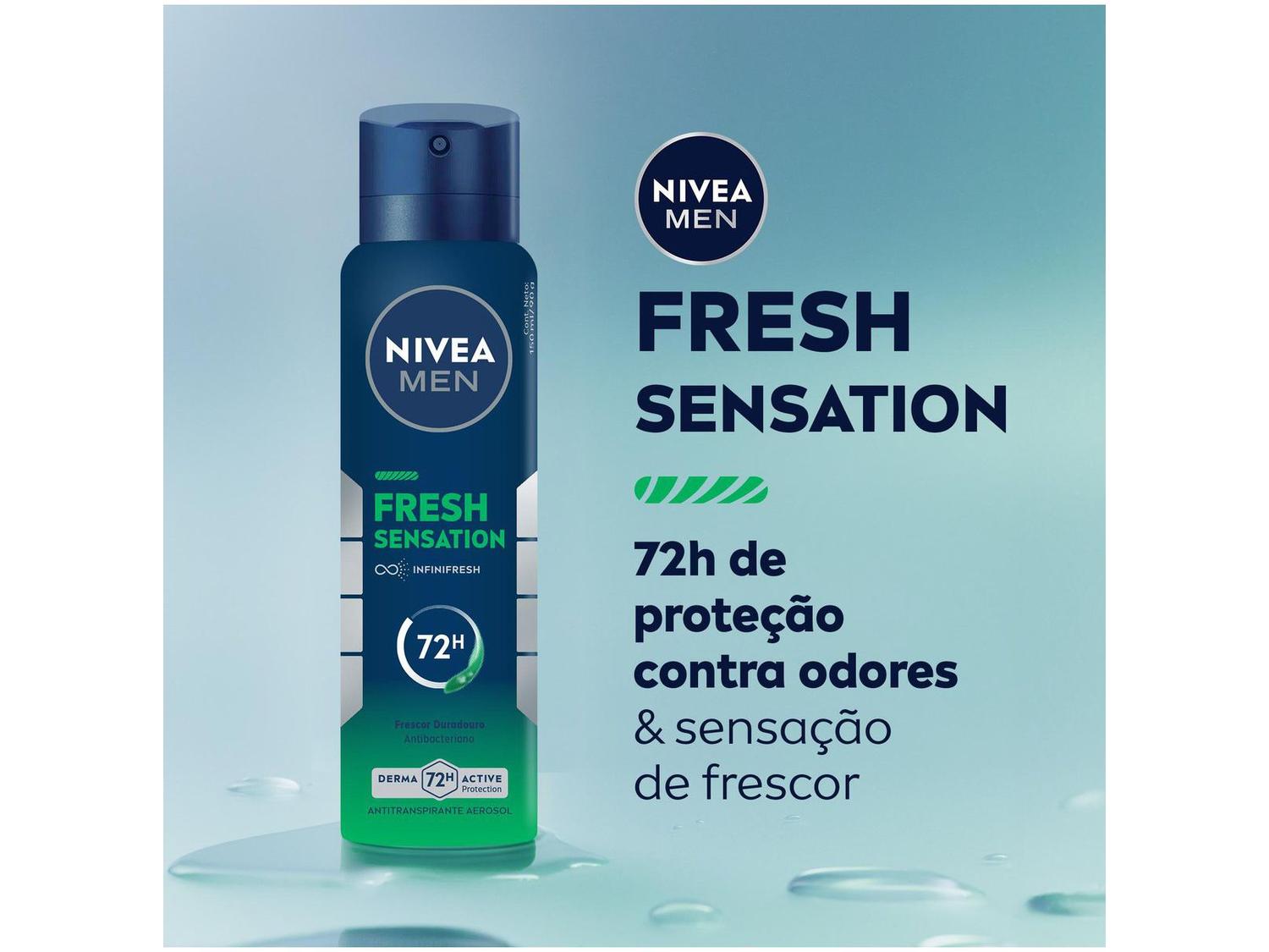 Desodorante Aerosol Antitranspirante Nivea Men Fresh Sensation Masculino 72 horas 150ml