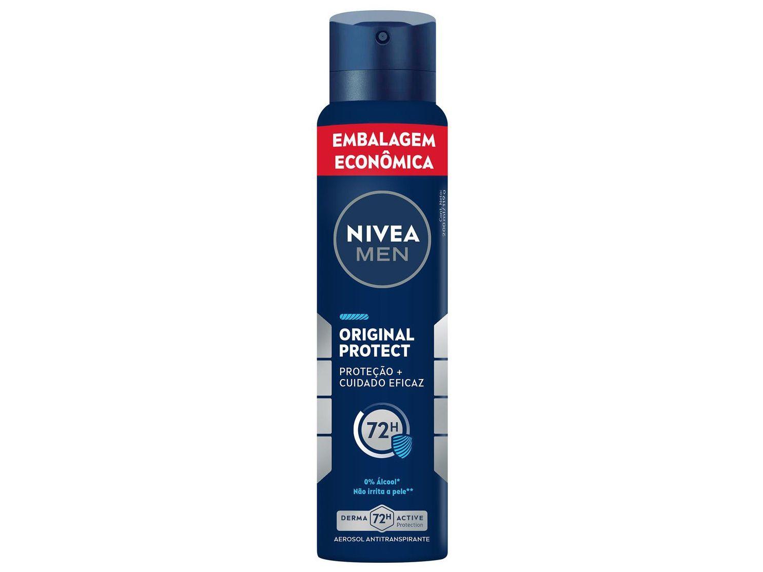 Desodorante Aerossol Antitranspirante Nivea Men Original Protect Masculino 48 horas 200ml