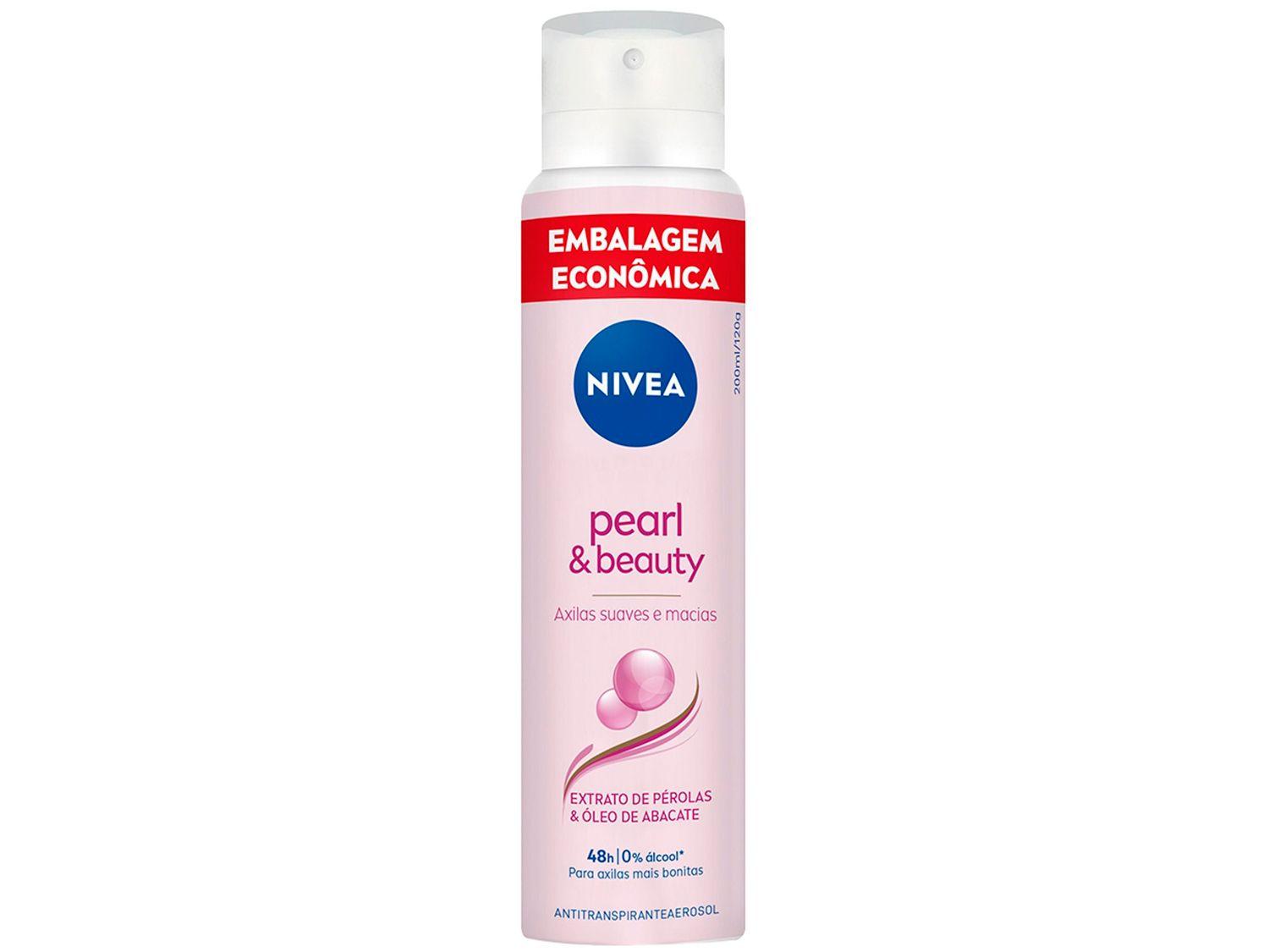 Desodorante Aerossol Antitranspirante Nivea Pearl & Beauty Feminino 48 horas 200ml