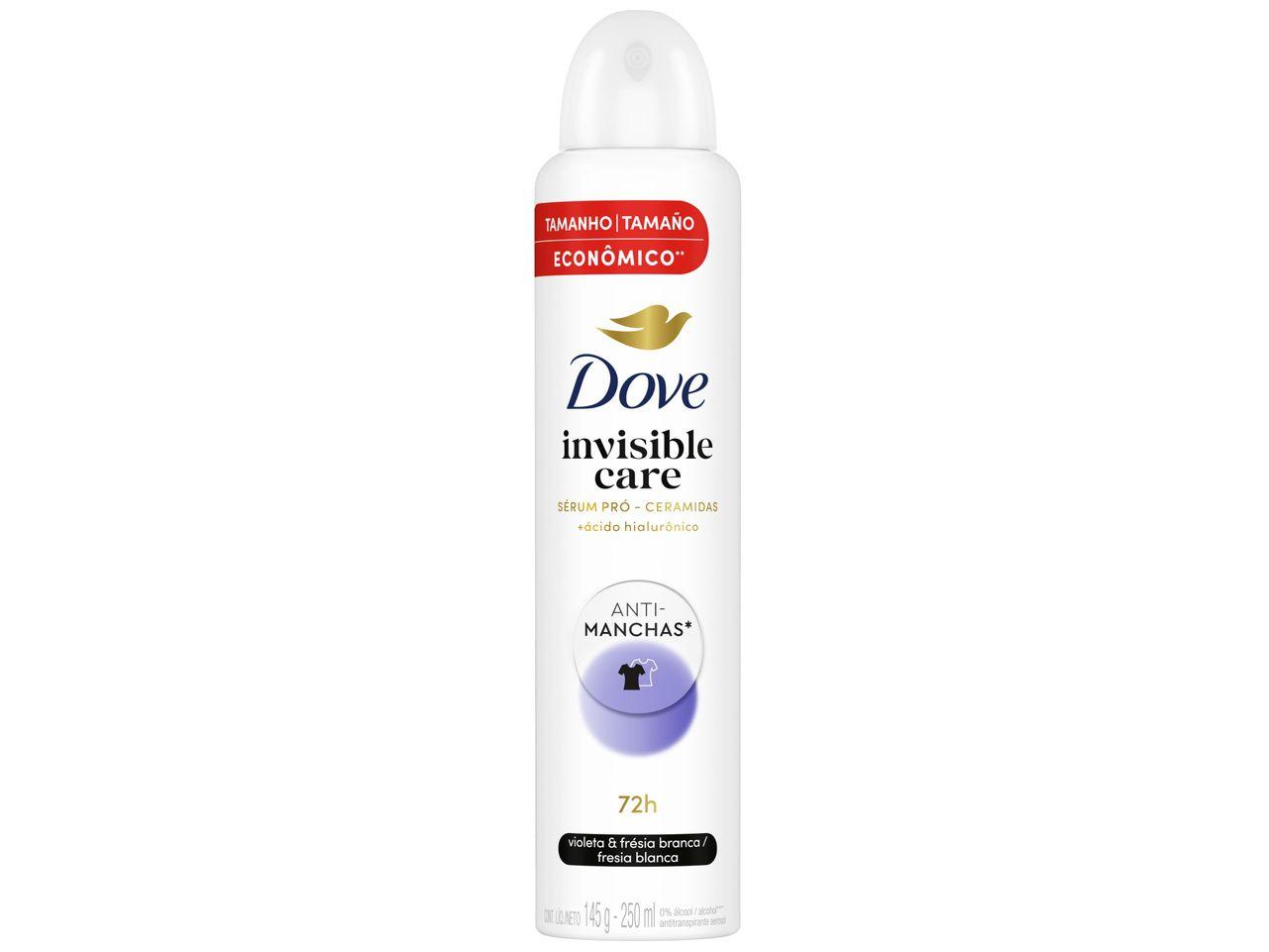 Desodorante Antitranspirante Aerosol Dove Invisible Care 250ml