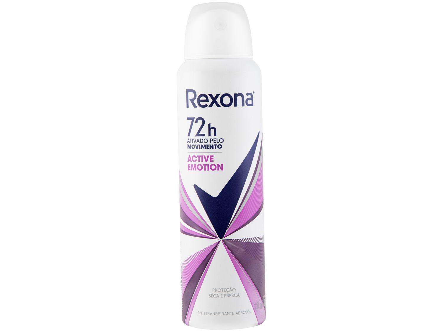 Desodorante Antitranspirante Aerosol Rexona Active Emotion 72 Horas 150ml