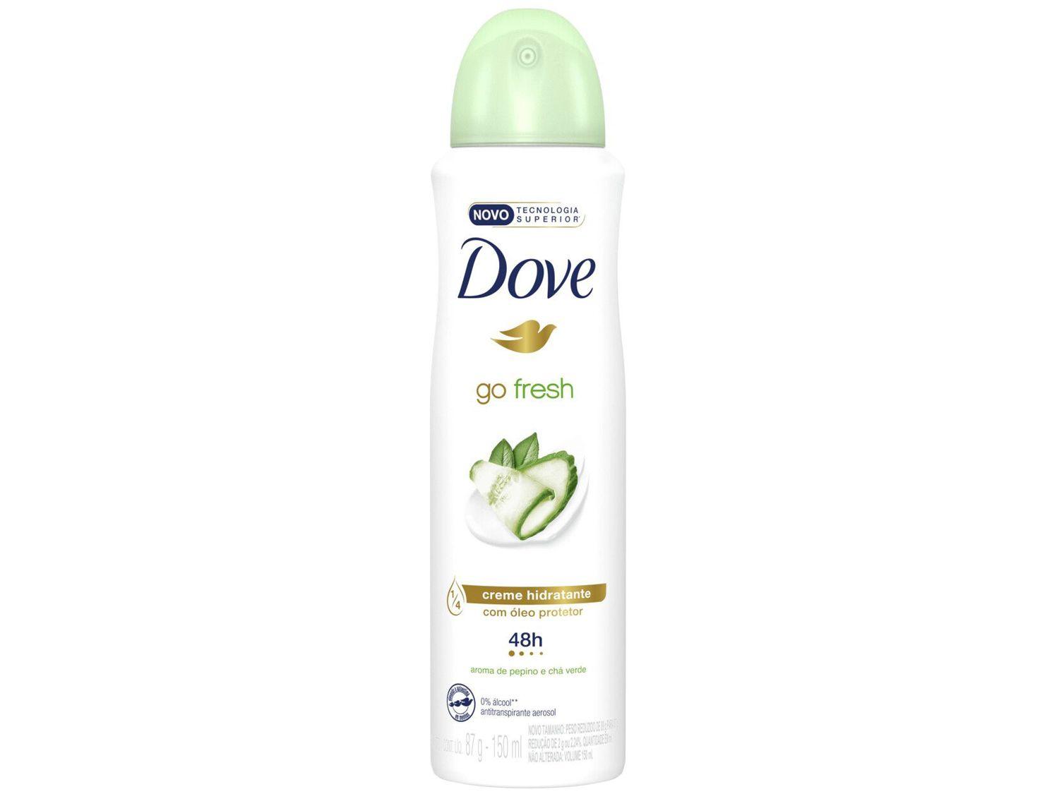 Desodorante Antitranspirante Aerossol Dove Go Fresh Pepino e Chá Verde 150ml