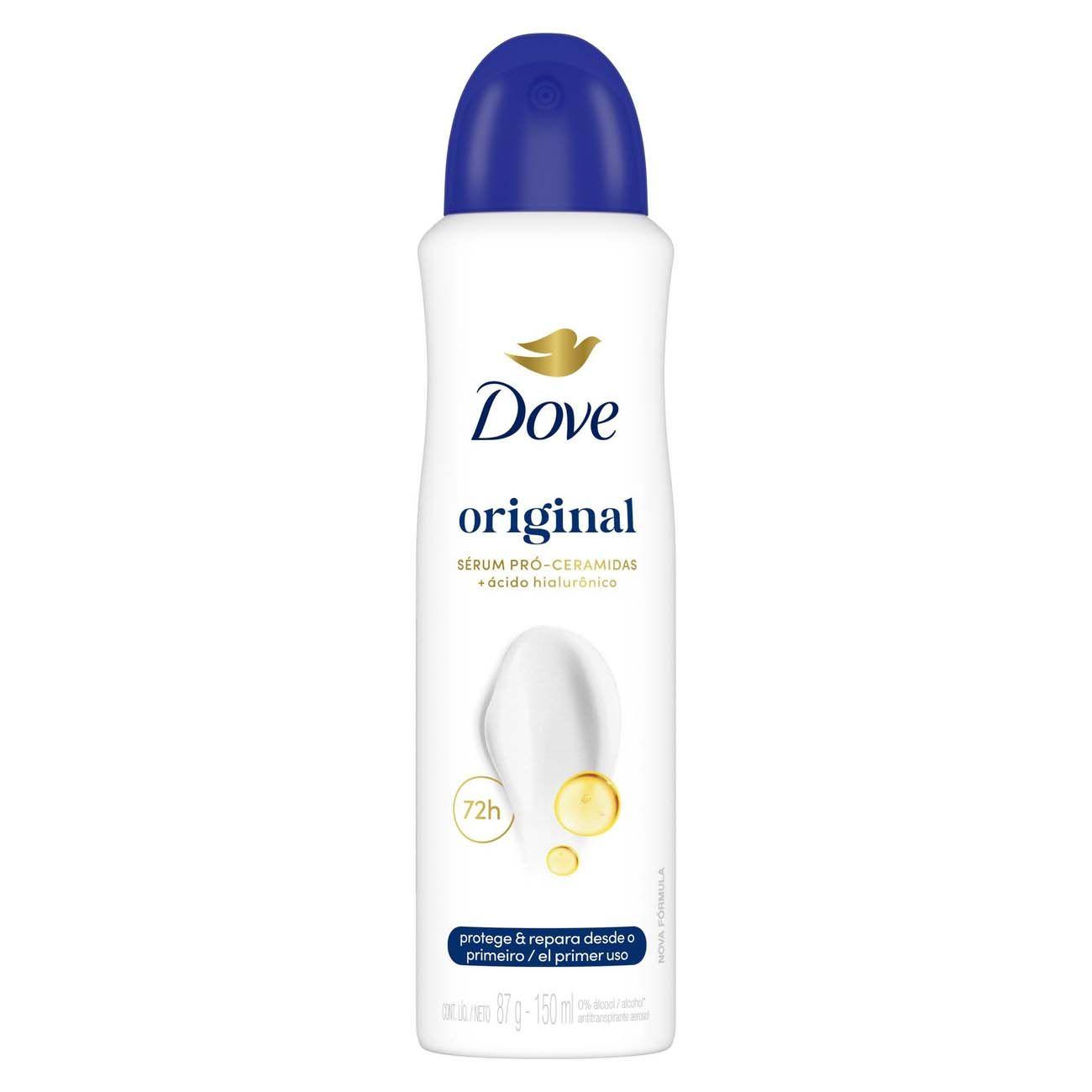 Desodorante Antitranspirante Aerossol Dove Original 72 Horas 150ml