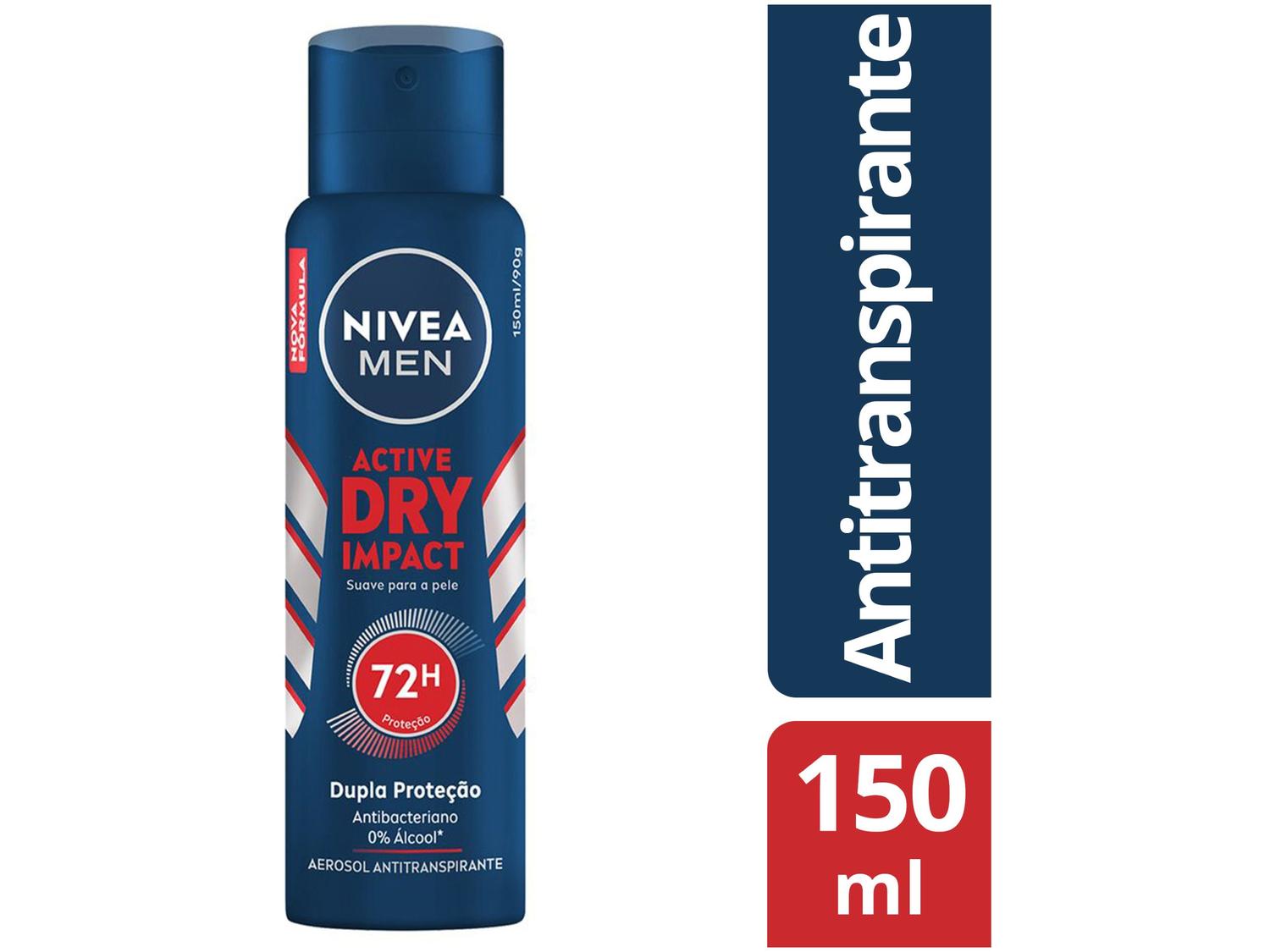 Desodorante Antitranspirante Aerossol Nivea Dry Impact Masculino 150ml