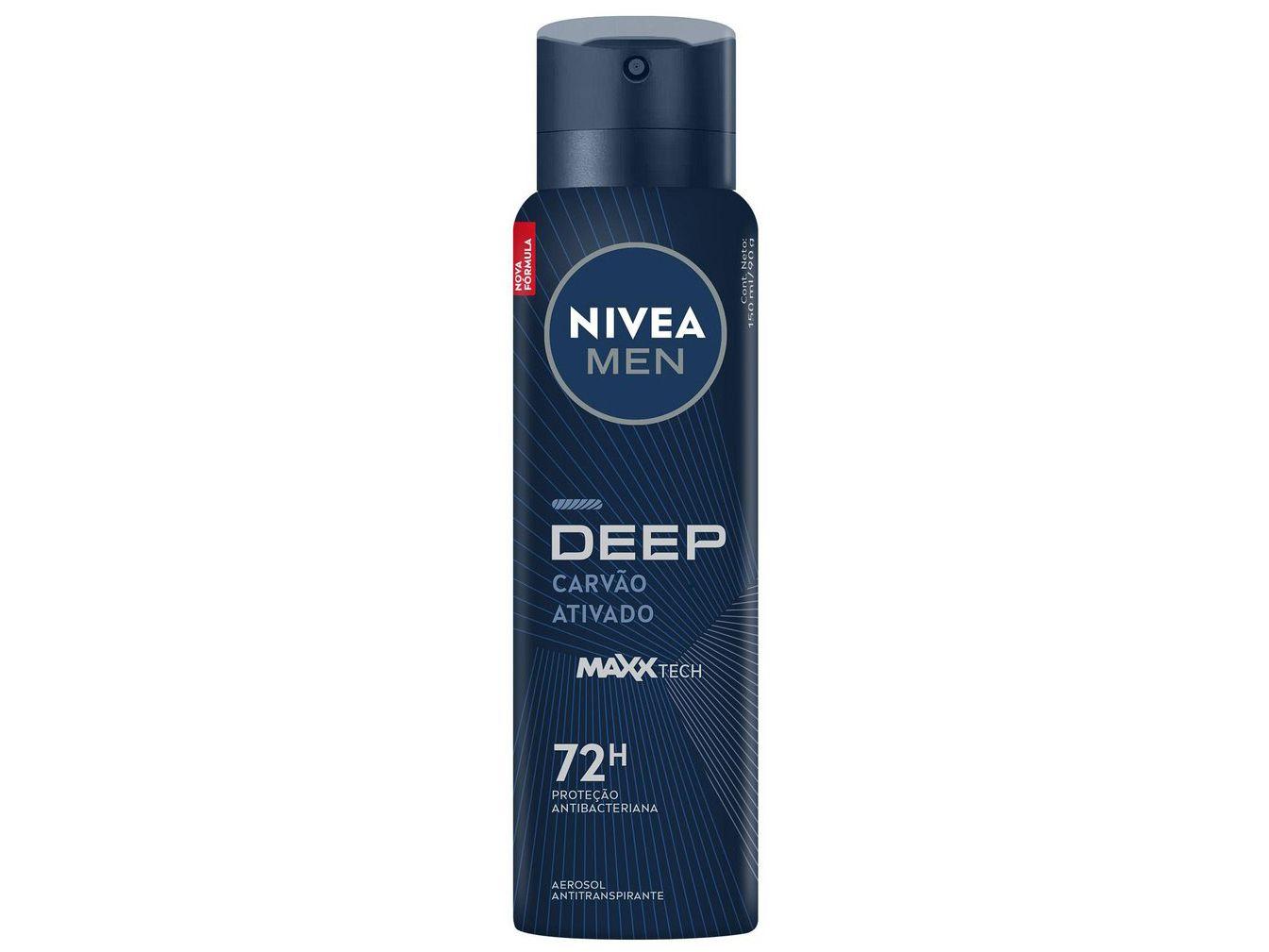 Desodorante Antitranspirante Aerossol Nivea Men Deep Masculino Original 150ml