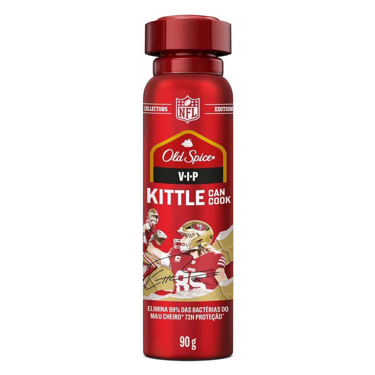 Desodorante Antitranspirante Aerossol Old Spice NFL Kittle Can Cook VIP Cítrica 150ml
