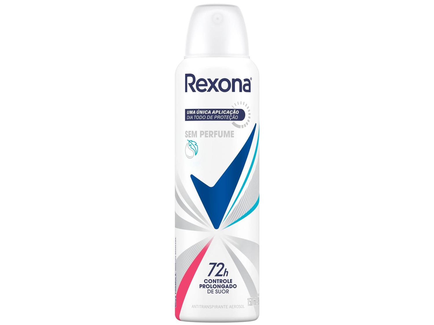 Desodorante Antitranspirante Aerossol Rexona sem Perfume Feminino 72 Horas 150ml