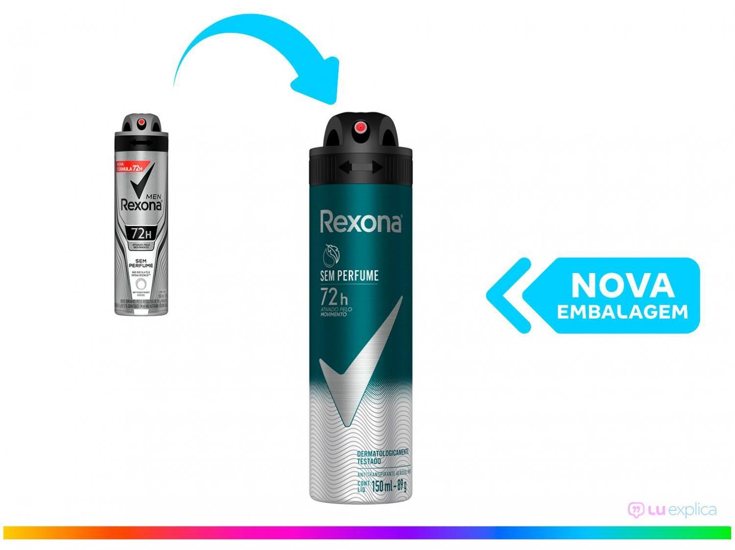 Desodorante Aerosol Rexona Sem Perfume 150ml