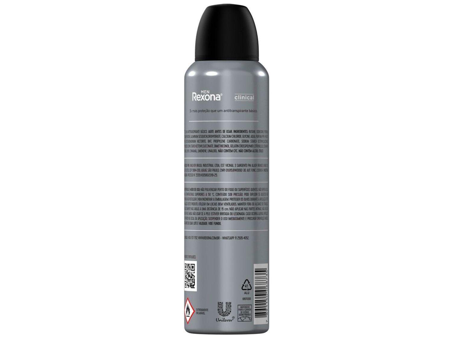 Desodorante Aerosol Rexona Clinical Sortido 96h 150ml