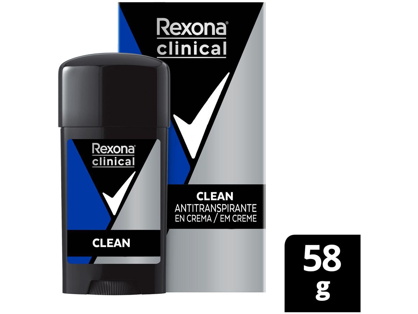Desodorante Antitranspirante Creme Rexona Clinical Clean 96 Horas Original 58g
